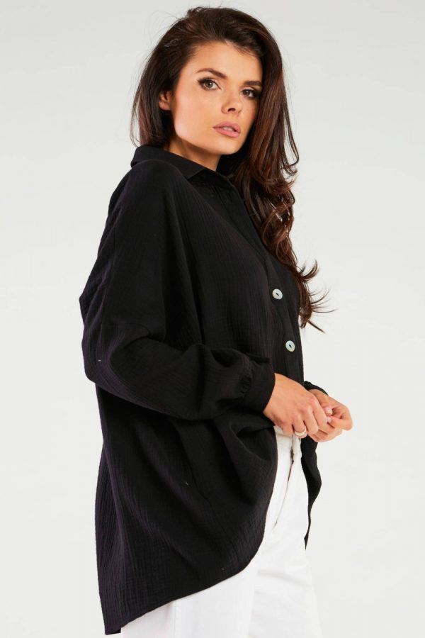 black Long sleeve shirt model 166828 Infinite You
