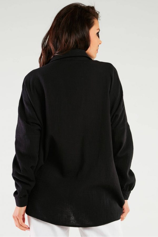 black Long sleeve shirt model 166828 Infinite You