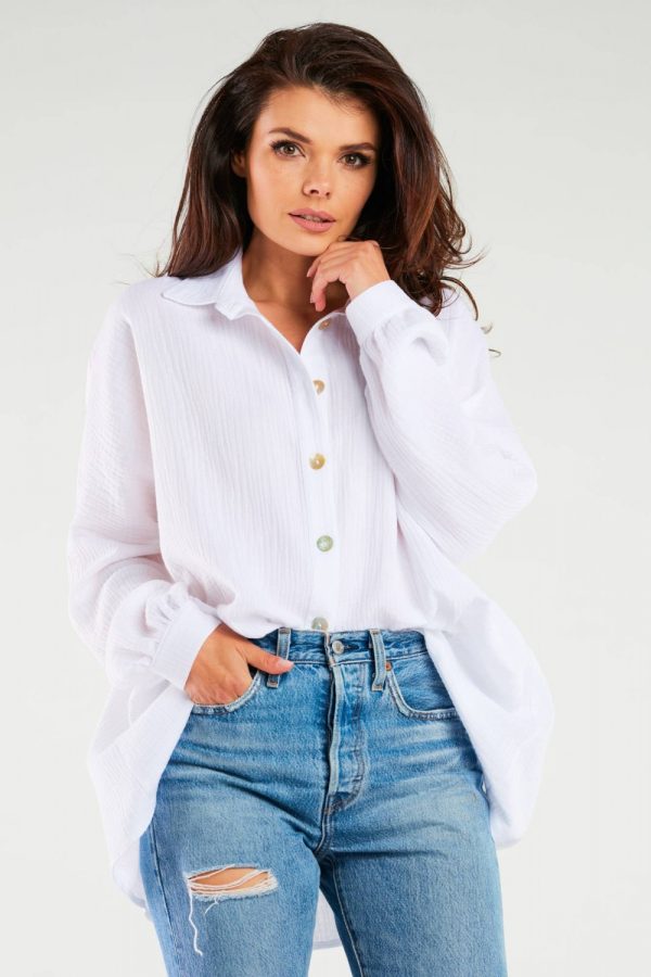 white Long sleeve shirt model 166829 Infinite You
