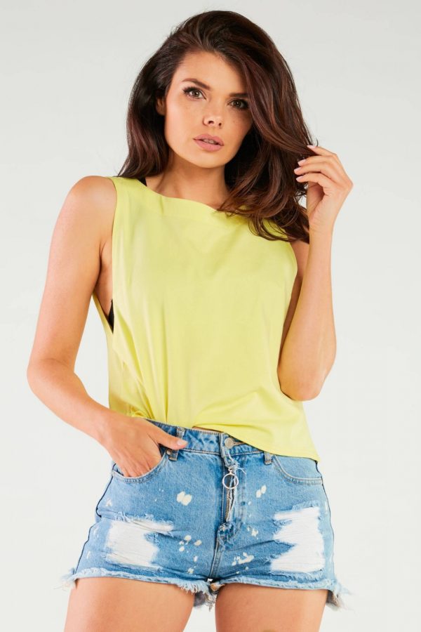 Yellow Blouse in Women`s Blouses, Tunics with Cotton and Lycra