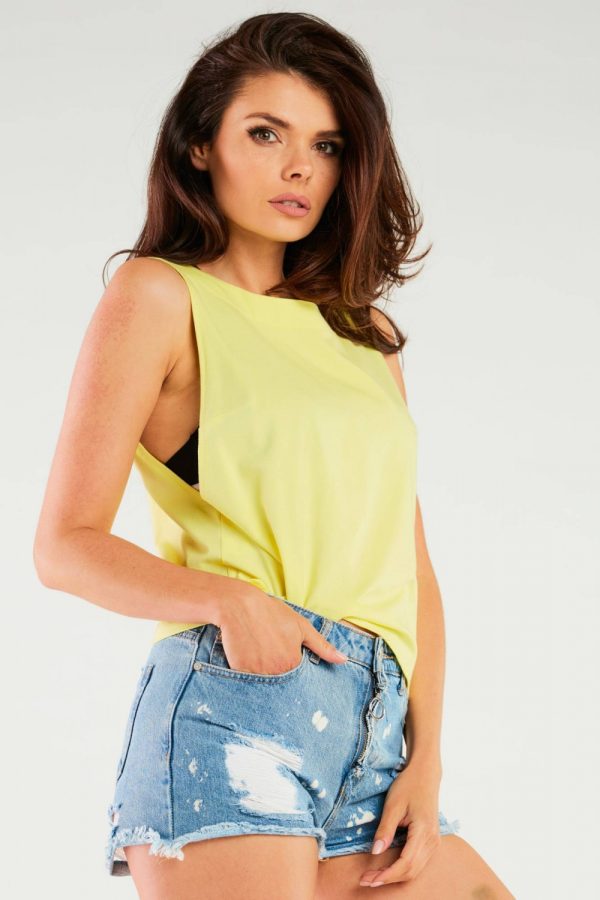 Yellow Blouse in Women`s Blouses, Tunics with Cotton and Lycra