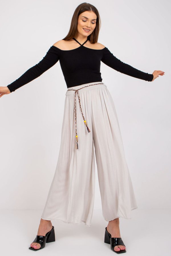 Beige Women Trousers in Pants, Trousers, Shorts with Viscose