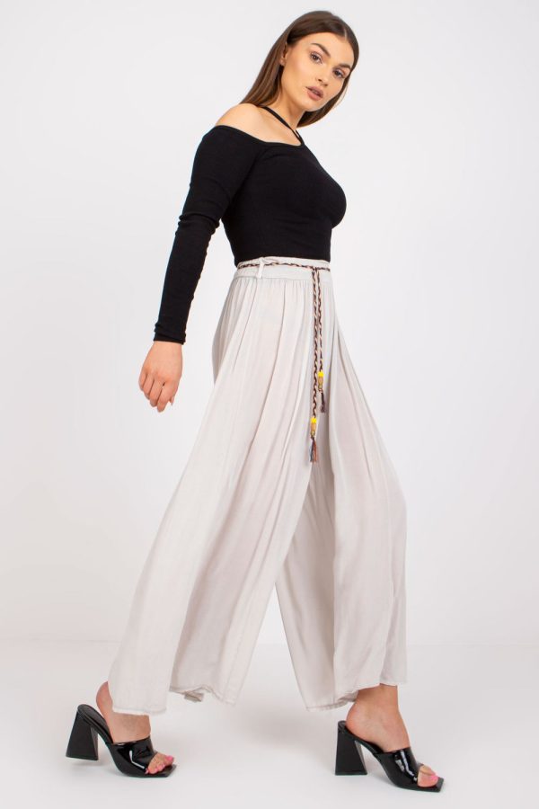 Beige Women Trousers in Pants, Trousers, Shorts with Viscose