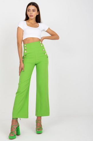 941361 Green Women Trousers in Pants, Trousers, Shorts with Spandex and Polyester