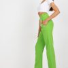 Green Women Trousers in Pants, Trousers, Shorts with Spandex and Polyester