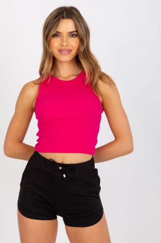 Pink Top in Undershirts / Tops with Cotton and Spandex
