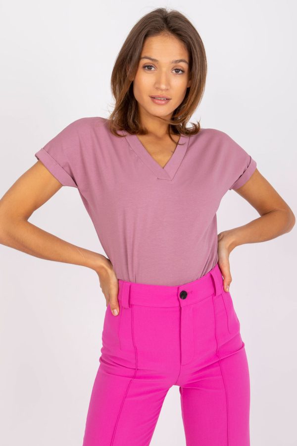Pink T-shirt in Women`s Tops, T-shirts, Singlets with Cotton and Spandex