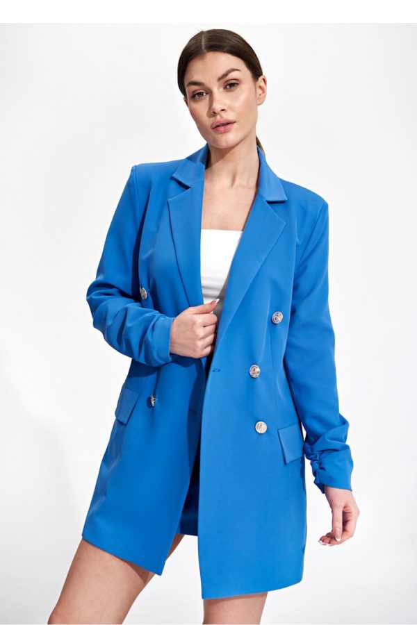Blue Jacket in Jackets, Vests For Women with Polyester