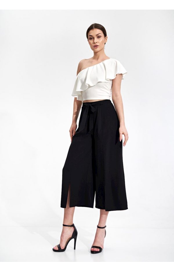 Black Women Trousers in Pants, Trousers, Shorts with Polyester