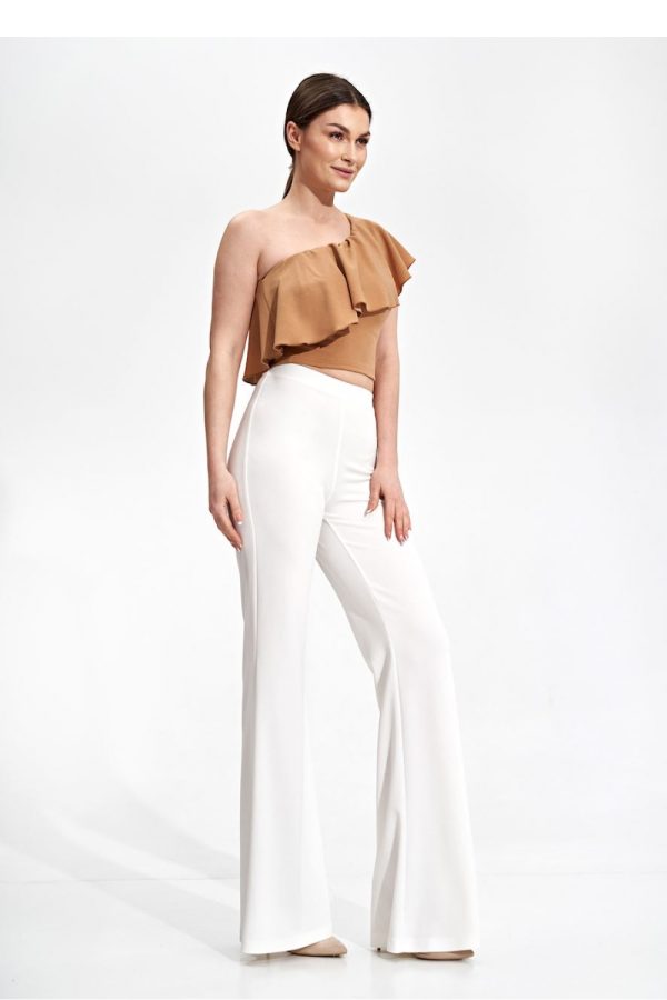 Beige Blouse in Women`s Blouses, Tunics with Spandex and Polyester