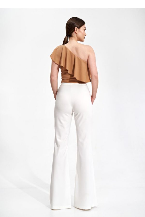 Beige Blouse in Women`s Blouses, Tunics with Spandex and Polyester