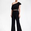 Black Blouse in Women`s Blouses, Tunics with Spandex and Polyester