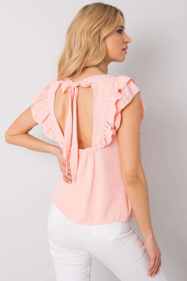 Pink Blouse in Women`s Blouses, Tunics with Polyester