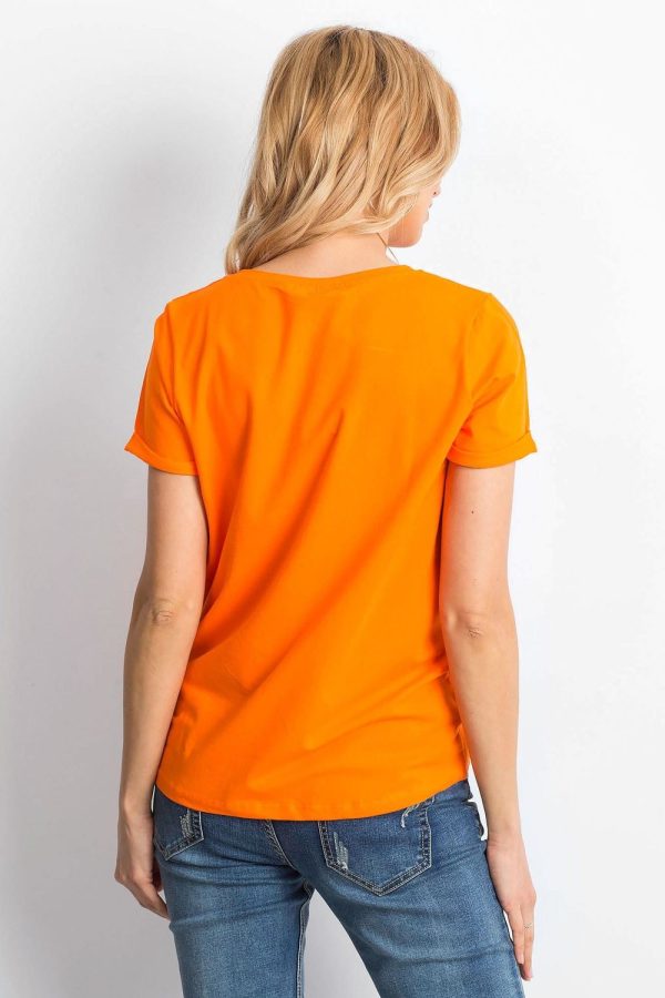 Orange T-shirt in Women`s Tops, T-shirts, Singlets with Cotton and Spandex