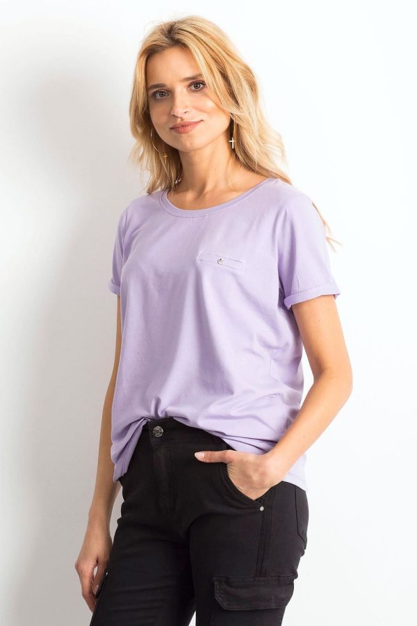 Violet T-shirt in Women`s Tops, T-shirts, Singlets with Cotton and Spandex