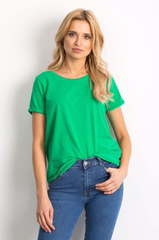 Green T-shirt in Women`s Tops, T-shirts, Singlets with Cotton and Spandex