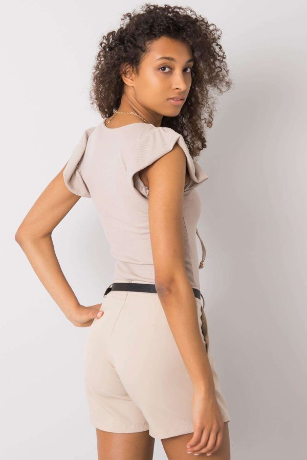 Beige Blouse in Women`s Blouses, Tunics with