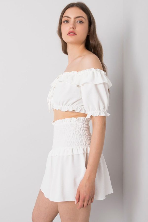 white Short skirt model 167522 Och Bella