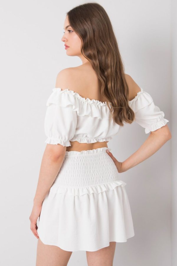 white Short skirt model 167522 Och Bella