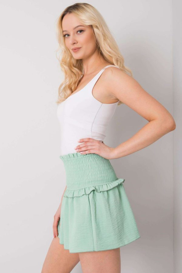 Green Short Skirt in Skirts with Polyester