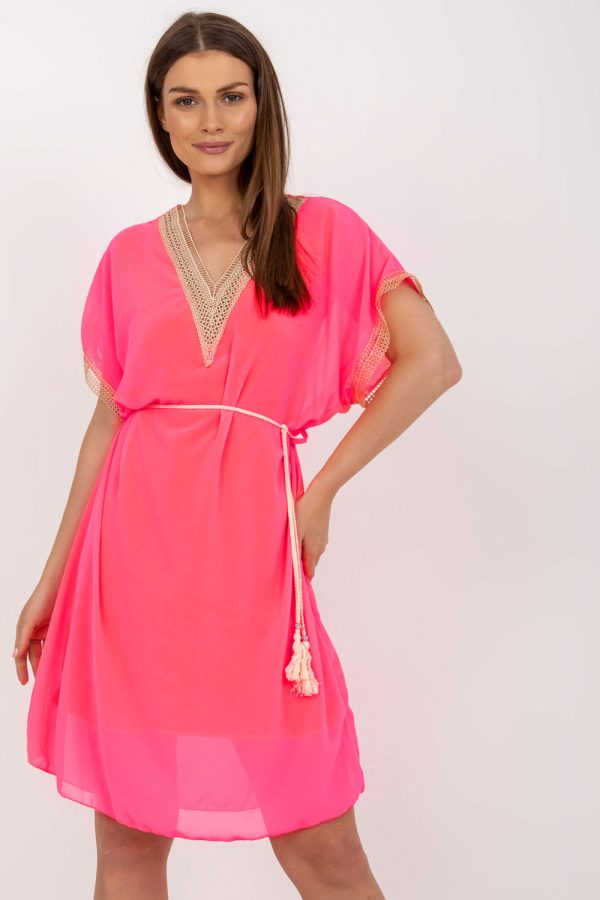Pink Daydress in Day Dresses with Polyester and Viscose