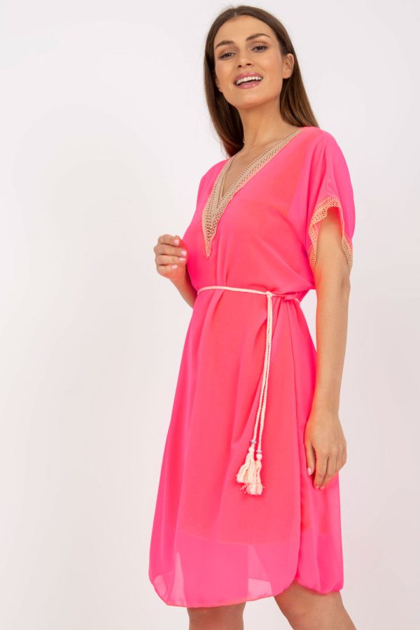 Pink Daydress in Day Dresses with Polyester and Viscose