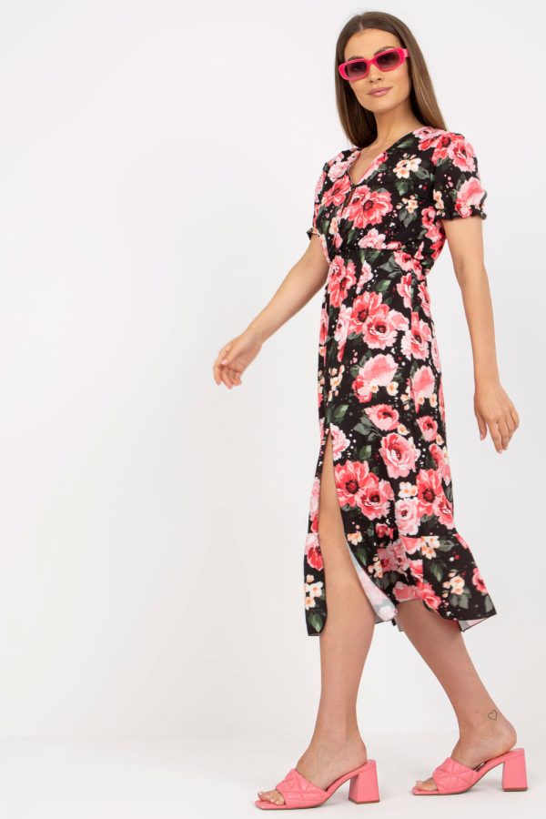 Black Daydress in Day Dresses with Spandex and Polyester