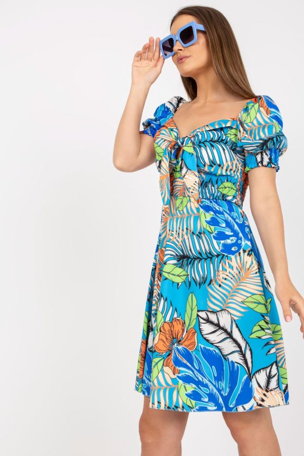 Blue Daydress in Day Dresses with Spandex and Polyester