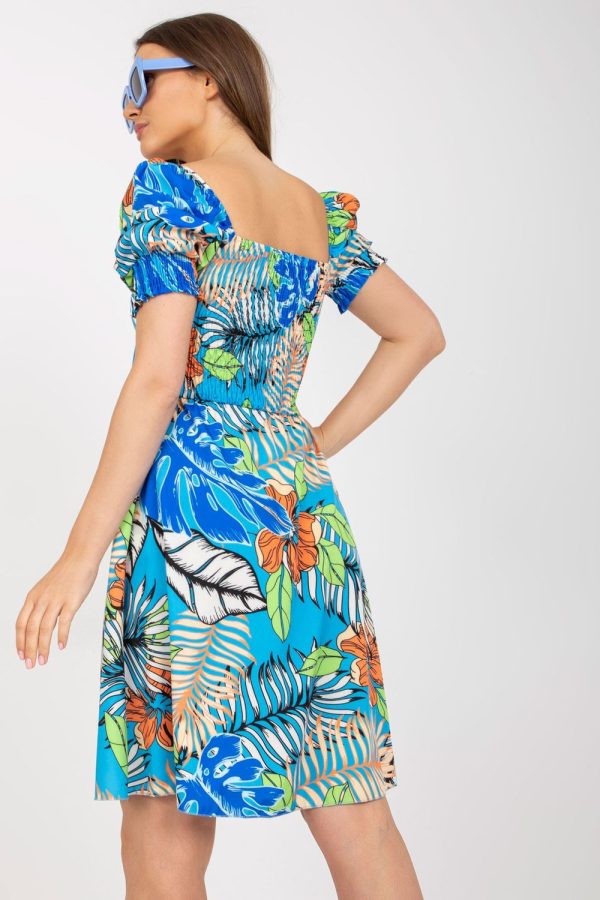 Blue Daydress in Day Dresses with Spandex and Polyester