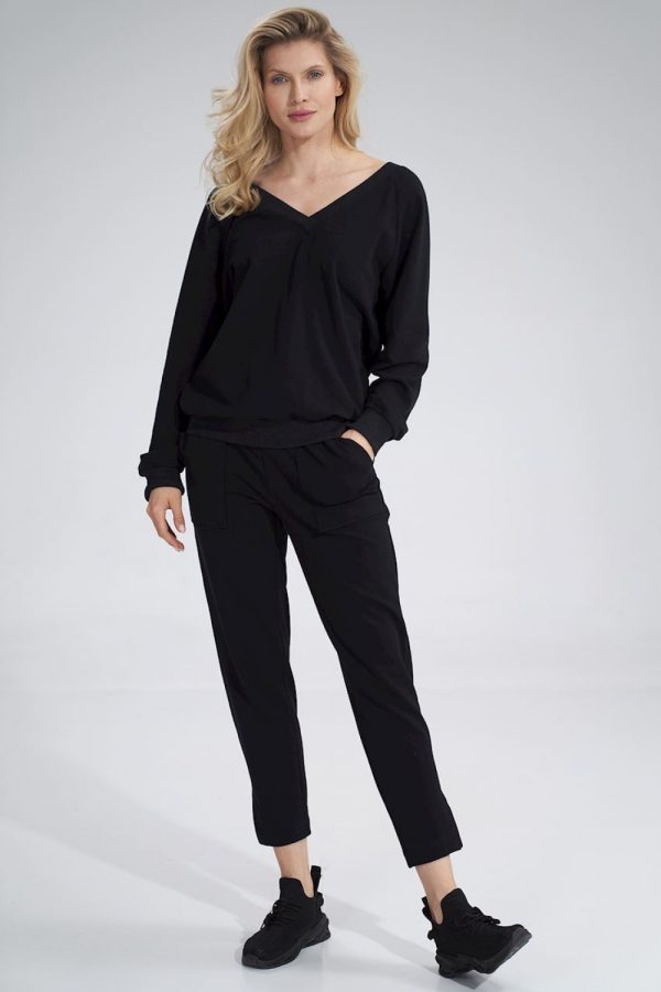 black Sweatshirt model 167890 Figl