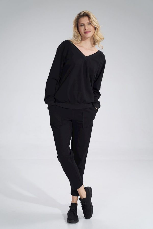 black Sweatshirt model 167890 Figl