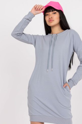 943517 Grey Daydress in Day Dresses with Cotton and Spandex