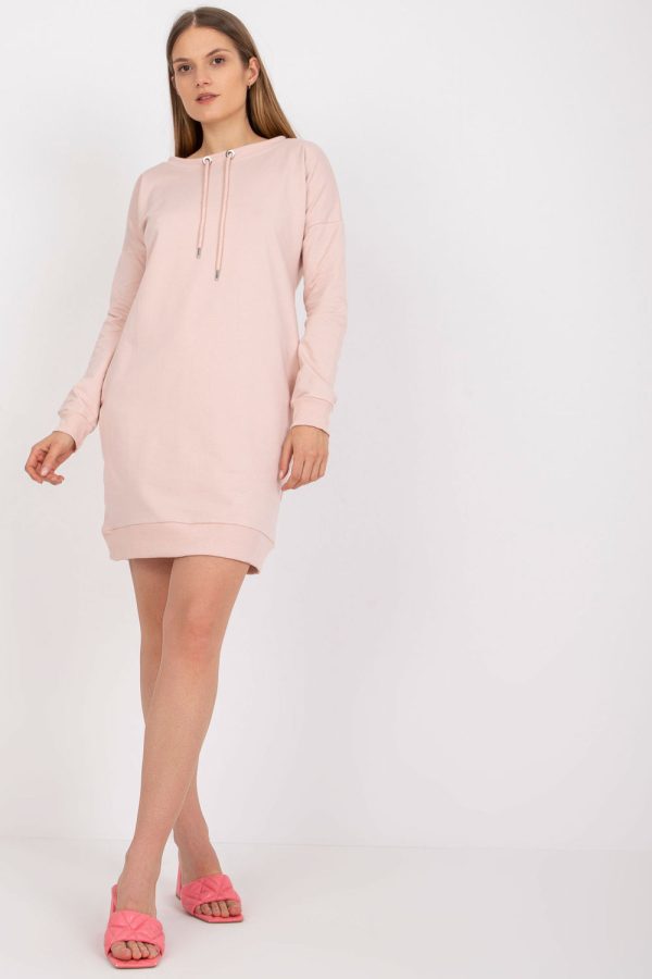 Pink Daydress in Day Dresses with Cotton and Spandex