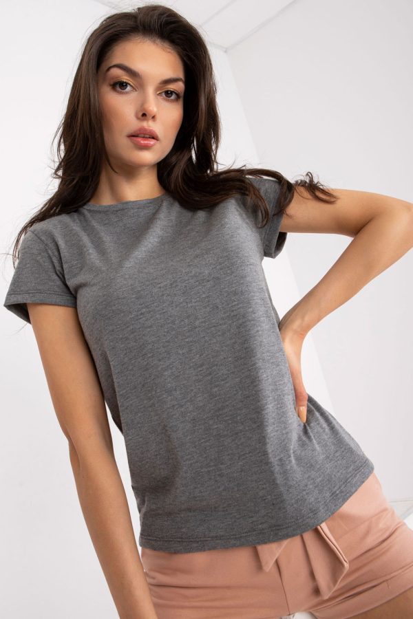 Grey T-shirt in Women`s Tops, T-shirts, Singlets with Cotton and Spandex