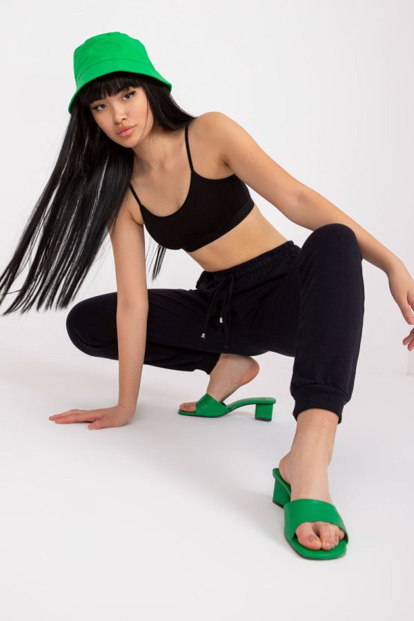 Navy Blue Tracksuit Trousers in Cotton and Spandex ....
