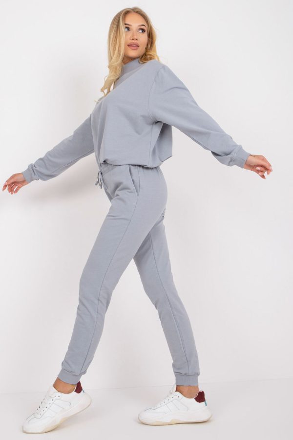 Grey Tracksuit Trousers in Women`s Tracksuit Bottoms, Sports Pants with Cotton and Spandex
