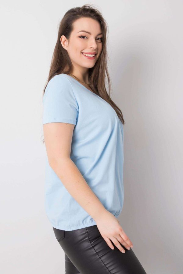 Blue T-shirt in Women`s Tops, T-shirts, Singlets with Cotton and Spandex