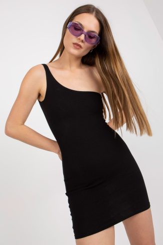 Black Daydress in Day Dresses with Cotton and Spandex