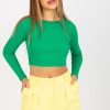 Green Blouse in Women`s Blouses, Tunics with Cotton and Spandex