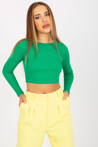 944232 Green Blouse in Women`s Blouses, Tunics with Cotton and Spandex