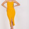 Orange Daydress in Day Dresses with Cotton and Spandex