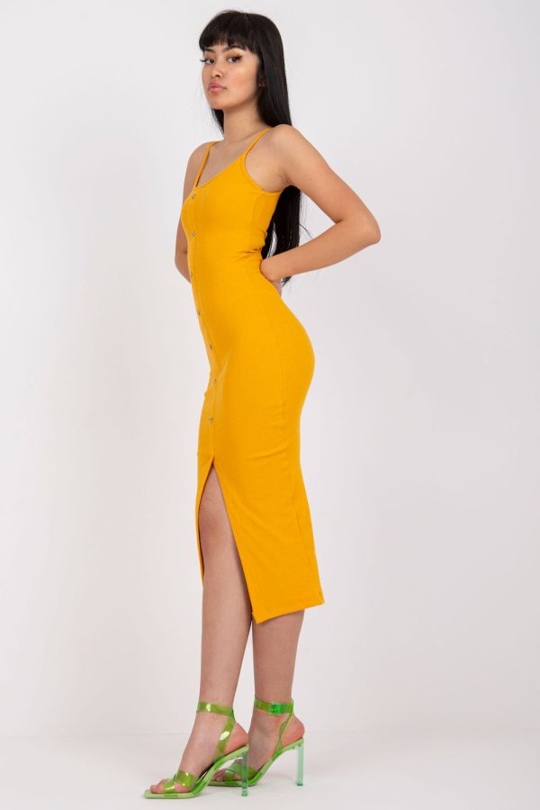 Orange Daydress in Day Dresses with Cotton and Spandex