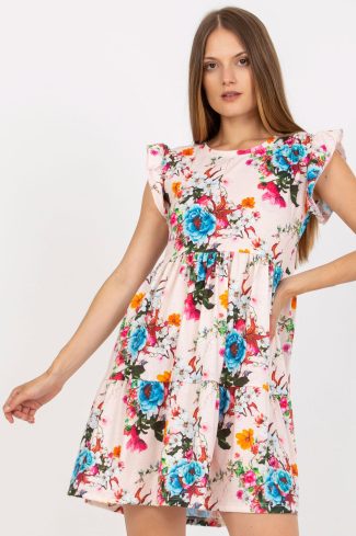 944294 Pink Daydress in Day Dresses with Cotton and Spandex