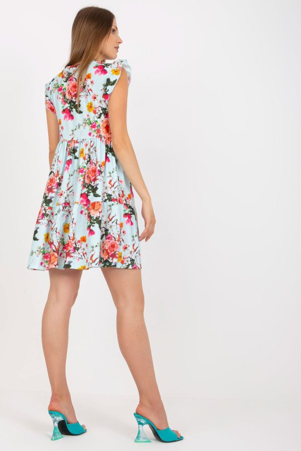 Blue Daydress in Day Dresses with Cotton and Spandex