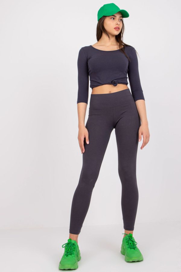 Grey Leggings in Leggings with Cotton and Spandex