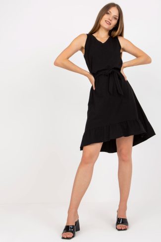 Black Daydress in Day Dresses with Cotton and Spandex