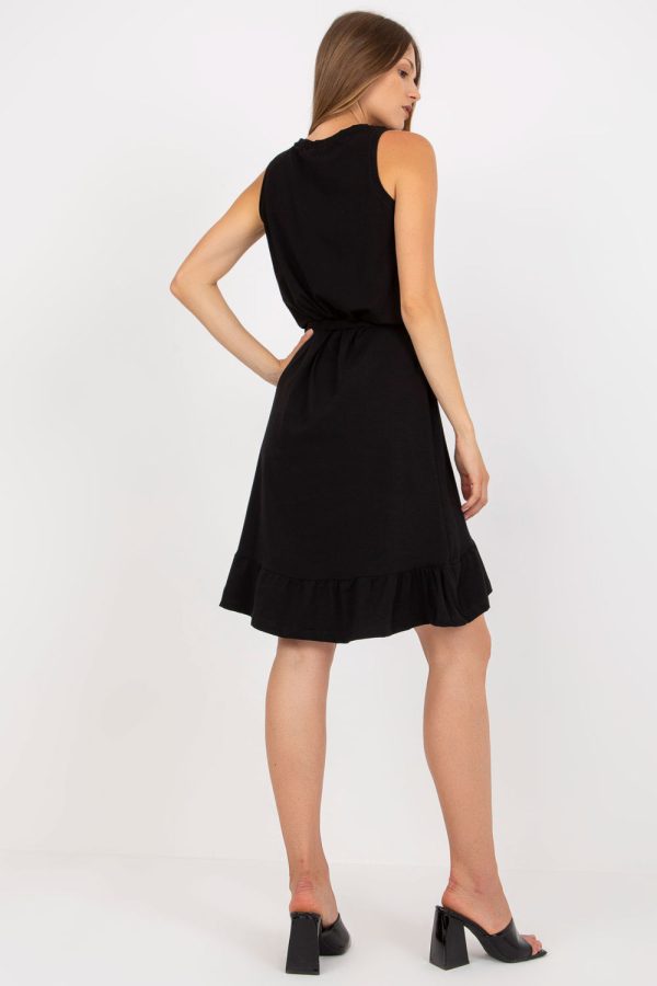 Black Daydress in Day Dresses with Cotton and Spandex