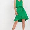 944335 Green Daydress in Day Dresses with Cotton and Spandex