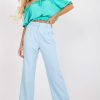 Blue Women Trousers in Pants, Trousers, Shorts with Spandex and Polyester