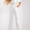 White Women Trousers in Pants, Trousers, Shorts with Spandex and Polyester